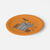 ハロウィーンオレンジフェスティバル紙プレート ペーパープレート (アングル)