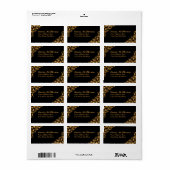 ハロウィーンオレンジフローリッシュ住所 シール (フルシート)