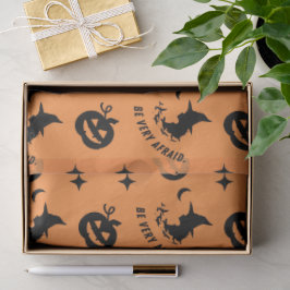 ハロウィーンオレンジブラックカ不気味ボプキンウィッチ 薄葉紙