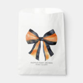 ハロウィーンオレンジブラックコケット弓ベビーシャワー フェイバーバッグ (正面)