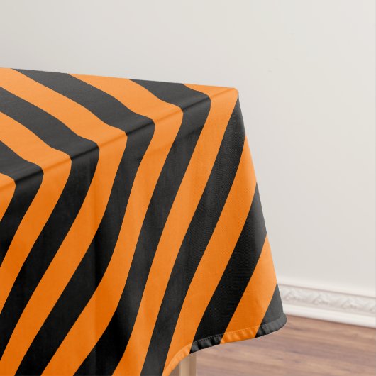 ハロウィーンオレンジブラックストライプパーティーズホーム テーブルクロス (インサイチュ)