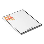 ハロウィーンオレンジブラックパンプキンブーパーソナライズされた ノートパッド (アングル)