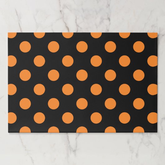 ハロウィーンオレンジブラック水玉模様 ペーパーパッド (正面)