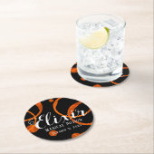 ハロウィーンオレンジポションコースター ラウンドペーパーコースター (インサイチュ)