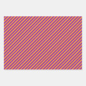 ハロウィーンオレンジ幽霊かわいいストライプドットキッズ ラッピングペーパーシート (正面2)