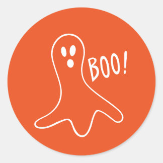ハロウィーンオレンジ怖い幽霊4ジミー ラウンドシール