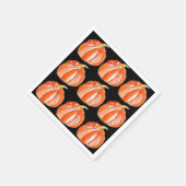 ハロウィーンオレンジ色かわいいカボチャパーティー スタンダードカクテルナプキン (角)