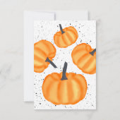 ハロウィーンオレンジ色のカボチャ彫りデザイン投票 招待状 (裏面)