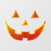 ハロウィーンオレンジ色の黄色のハロウィーンのカボチャのちょうちん怖い ウィンドウサイン (シート)