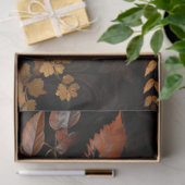 ハロウィーンオレンジ&ブラックバラデコページ紙 薄葉紙 (ギフト)