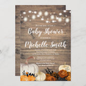 ハロウィーンオレ素朴ンジバラベビーシャワー 招待状 (正面/裏面)