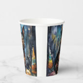 ハロウィーンオーストラリアのケルピーとカボチャ怖い 紙コップ