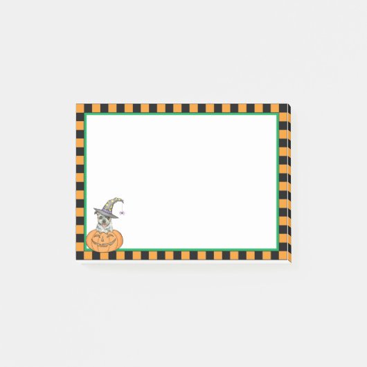 ハロウィーンオーストラリアの牛犬 ポストイット (正面)