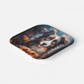 ハロウィーンオーストラリアの羊飼いカボチャ怖い ペーパープレート (傾斜あり)