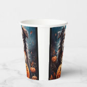 ハロウィーンオーストラリアの羊飼いカボチャ怖い 紙コップ (右)