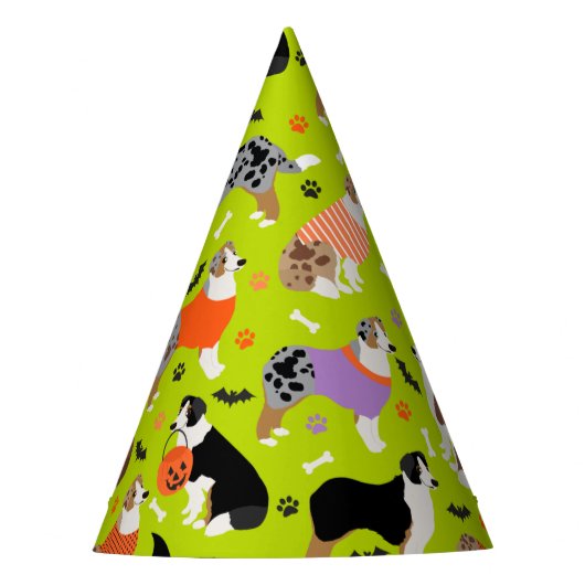 ハロウィーンオーストラリアシェパードパーティーハット パーティーハット (正面)