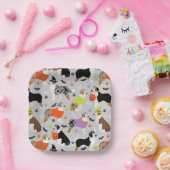 ハロウィーンオーストラリアシェパード紙プレート ペーパープレート (パーティー)