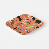 ハロウィーンオーストラリアシェパード ペーパープレート (傾斜あり)