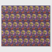 ハロウィーンオーストラリア牛の犬カボチャ怖い ラッピングペーパー (フラット)