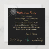 ハロウィーンオープンハウスの衣装パーティー 招待状 (裏面)