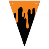 ハロウィーンオ不気味レンジブラックドリップスライム バンティングフラッグ (第1の旗)