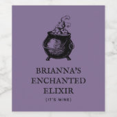 ハロウィーンカおもしろいルドロン紫ポーション ワインラベル (シングルラベル)