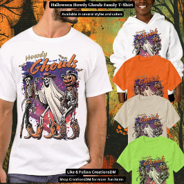 ハロウィーンカウボーイハウディグールズファミリー Tシャツ