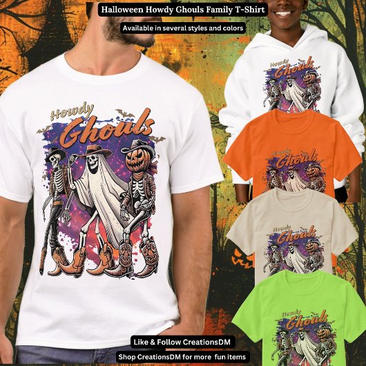 ハロウィーンカウボーイハウディグールズファミリー Tシャツ
