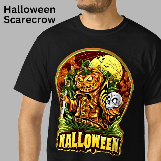 ハロウィーンカカクレロースカルカボプキンヘッドナイフこうもり Tシャツ