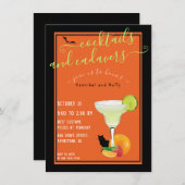 ハロウィーンカクテルとカドーバーズストレンジ・パロディ 招待状 (正面/裏面)