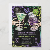 ハロウィーンカクテルとコスチュームウィッチ 招待状 (正面)