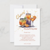 ハロウィーンカクテルドリンクベビーシャワー サンキューカード (正面)