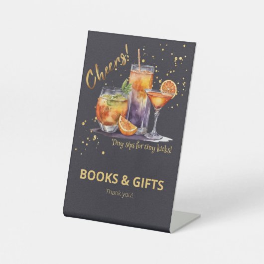 ハロウィーンカクテルドリンクベビーシャワー 台座サイン (正面)