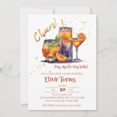 ハロウィーンカクテルドリンクベビーシャワー 招待状 (正面)