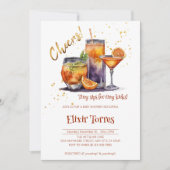 ハロウィーンカクテルドリンクベビーシャワー 招待状 (正面)