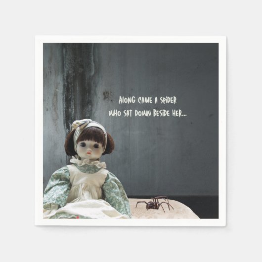 ハロウィーンカクテルナプキンス、不気味なマフ恋しく思ェット スタンダードカクテルナプキン (正面)