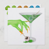 ハロウィーンカクテルパーティの招待状バイSRF 招待状 (正面/裏面)