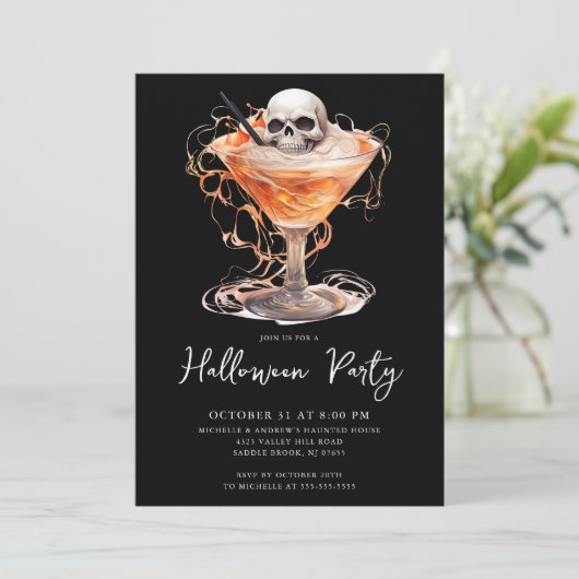 ハロウィーンカクテルパーティの招待状 招待状 (スタンド正面)