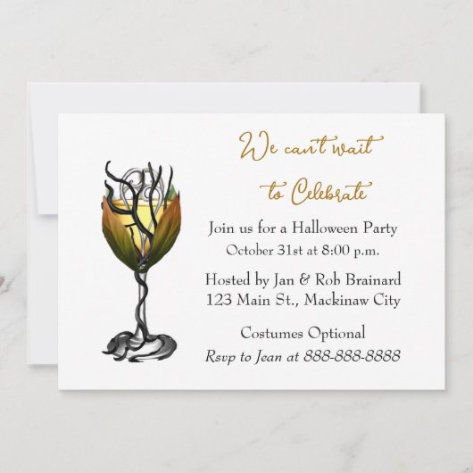 ハロウィーンカクテルパーティの招待状 招待状 (正面)