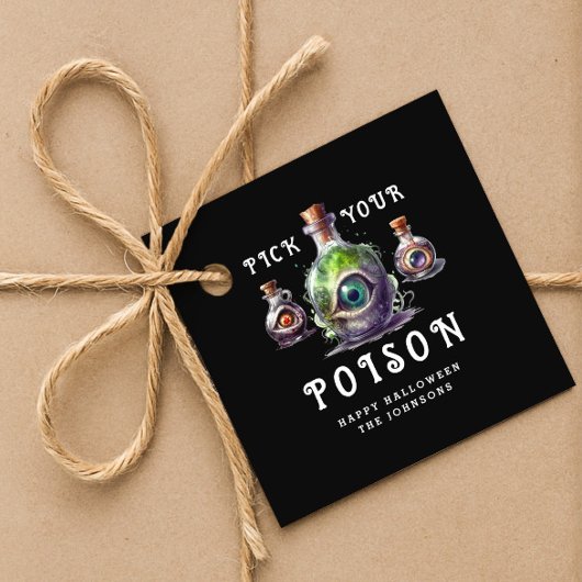 ハロウィーンカクテルパーティーあなたの毒を選ぶ フェイバータグ