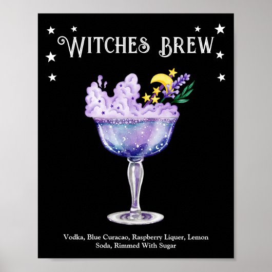 ハロウィーンカクテルパーティーウィッチレシピ ポスター (正面)