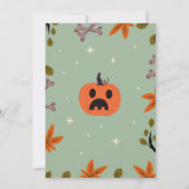 ハロウィーンカクテルパーティーカボチャコスチューム 招待状 (裏面)