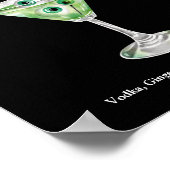 ハロウィーンカクテルパーティー眼球マルティーニレシピ ポスター (角)