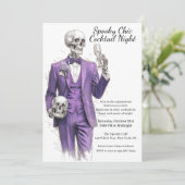 ハロウィーンカクテルパーティー | シック不気味ナイト 招待状 (スタンド正面)