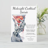 ハロウィーンカクテルパーティー | スケルトンハンド 招待状 (スタンド正面)