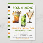 ハロウィーンカクテルボース&ブーズハローウィンパーティ 招待状 (正面/裏面)