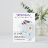 ハロウィーンカクテルレシピウォーターカラー ポストカード (スタンド正面)