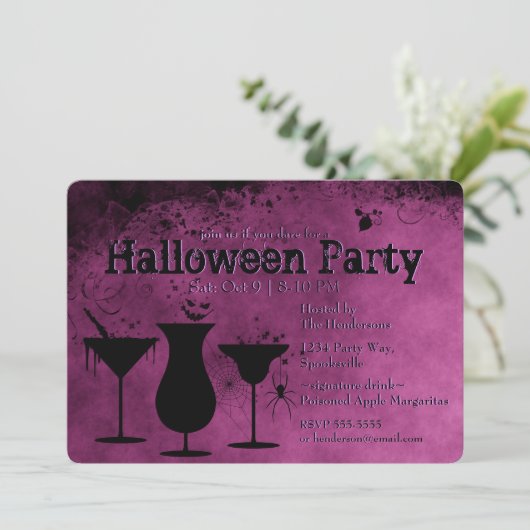 ハロウィーンカクテル 招待状 (スタンド正面)