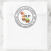 ハロウィーンカップケーキトリート ラウンドシール (バッグ)