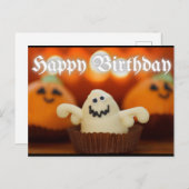 ハロウィーンカップケーキ誕生日 ポストカード (正面/裏面)